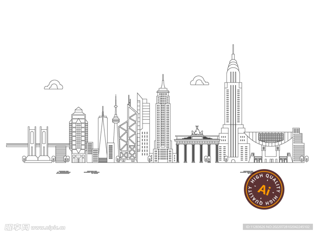 线性城市图标