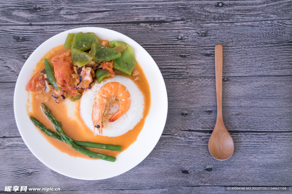浓汤大虾套餐美食