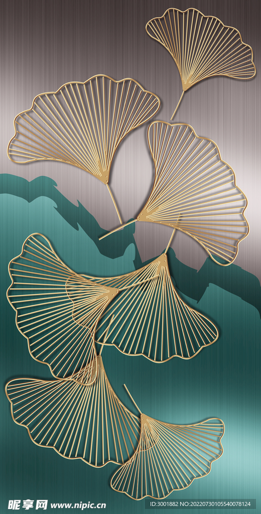 轻奢装饰画 杏叶