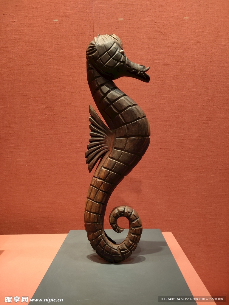 木雕海马