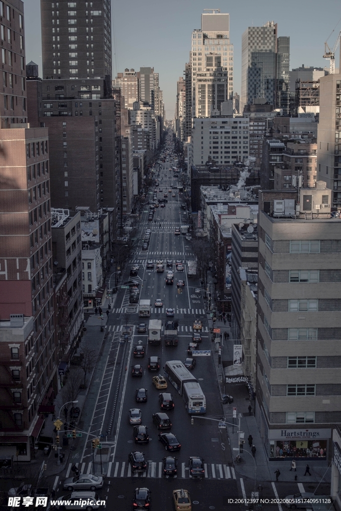 城市 纽约 鸟瞰 地平线 都市