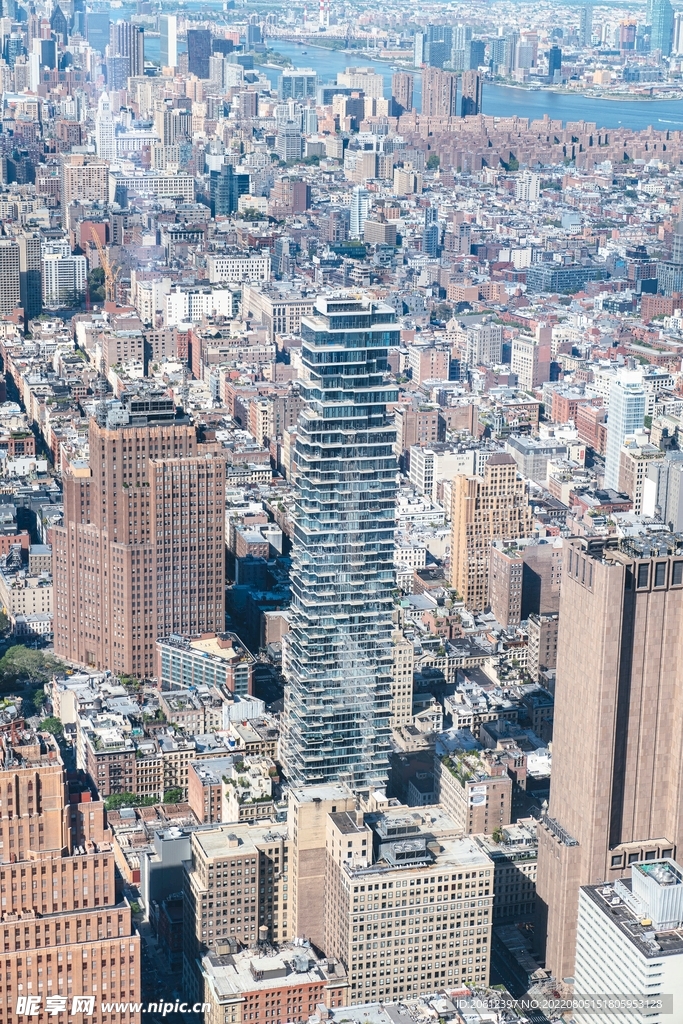 城市 纽约 鸟瞰 地平线 都市