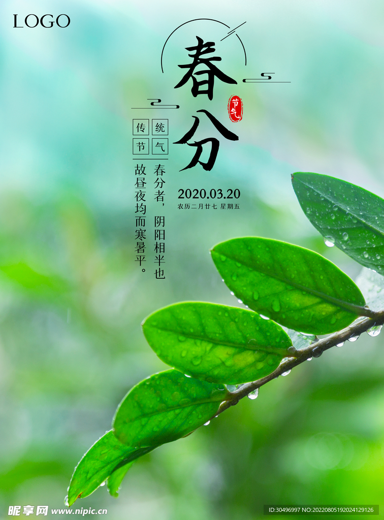 春分插画海报