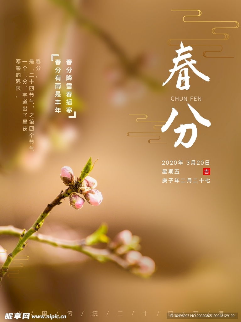 春分插画海报