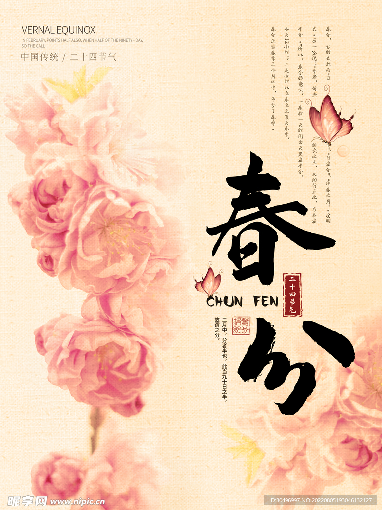 春分插画海报