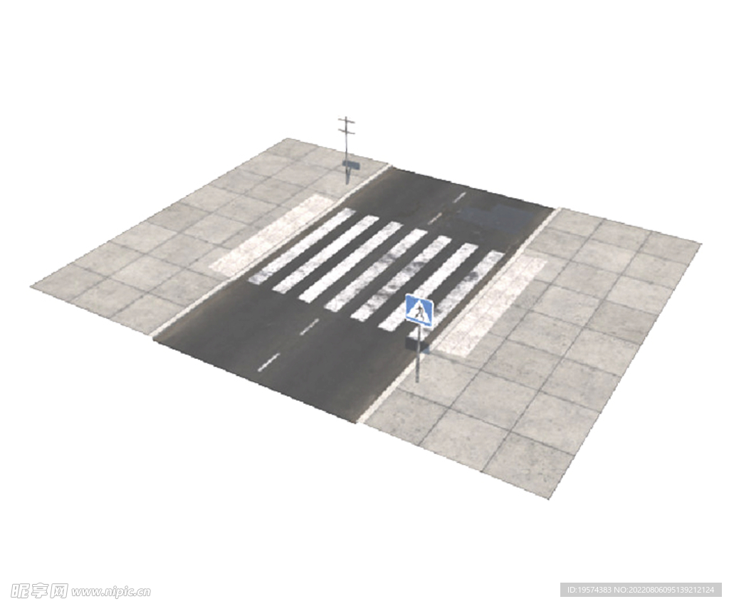 C4D模型 马路  