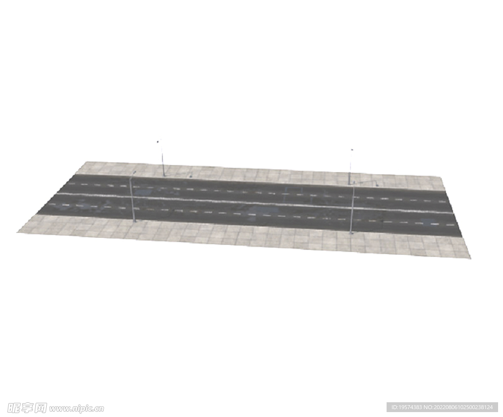 C4D模型 马路 