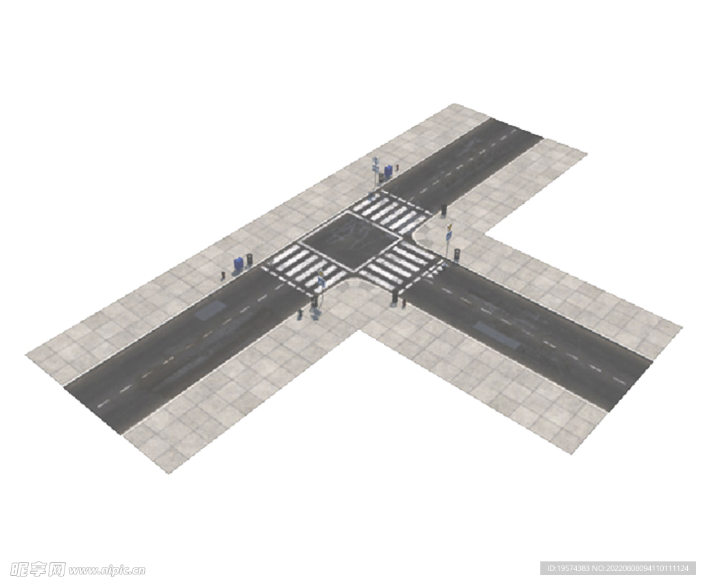 C4D模型马路