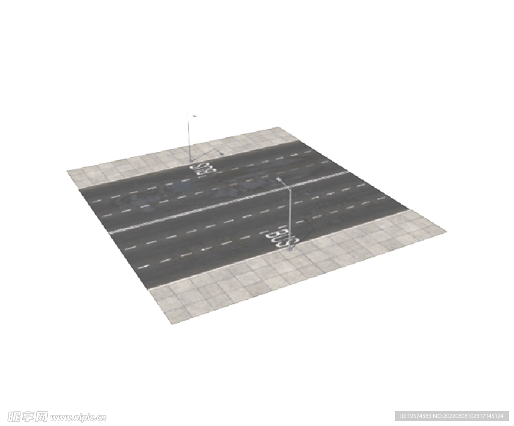 C4D模型马路