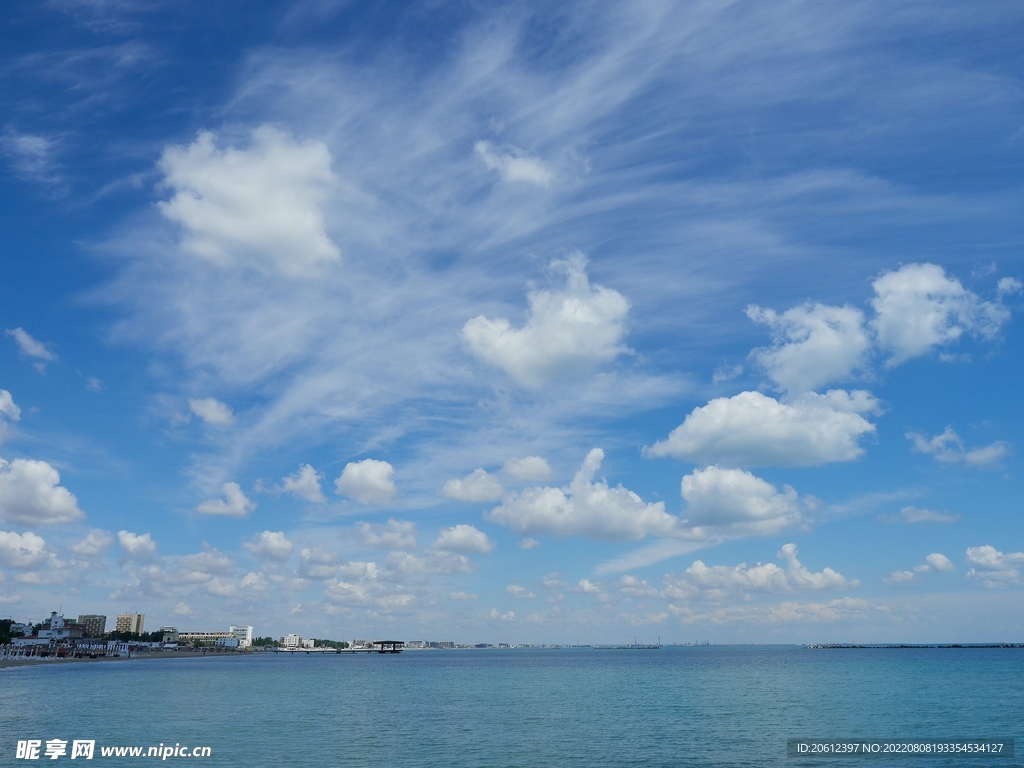 天空 云 蓝天 大海
