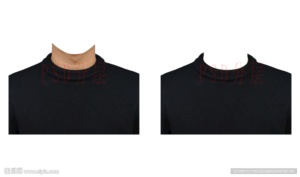 男人圆领证件照衣服素材PSD