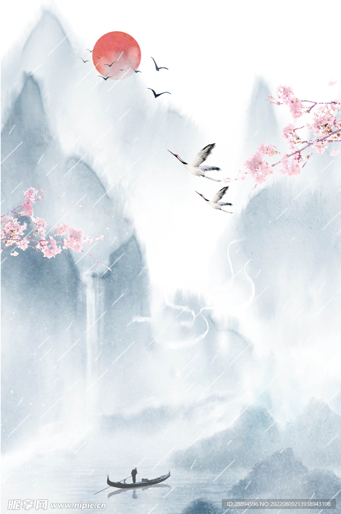 中国风水墨古典背景