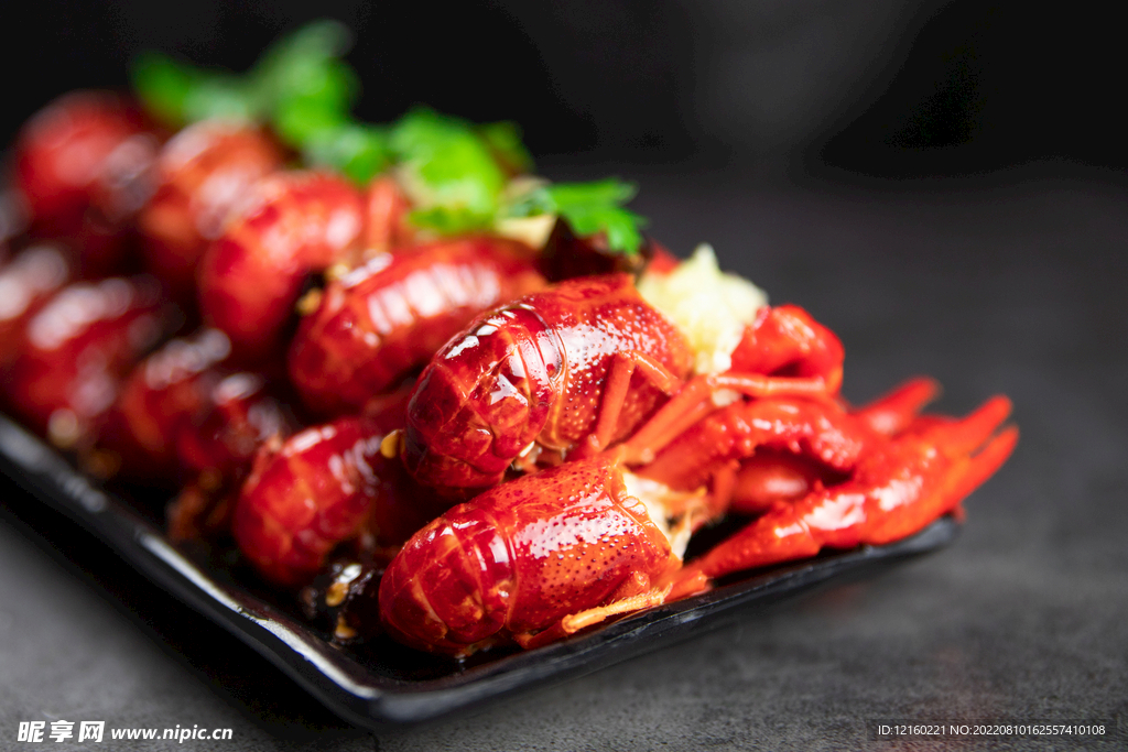 美味的香辣卤小龙虾图片