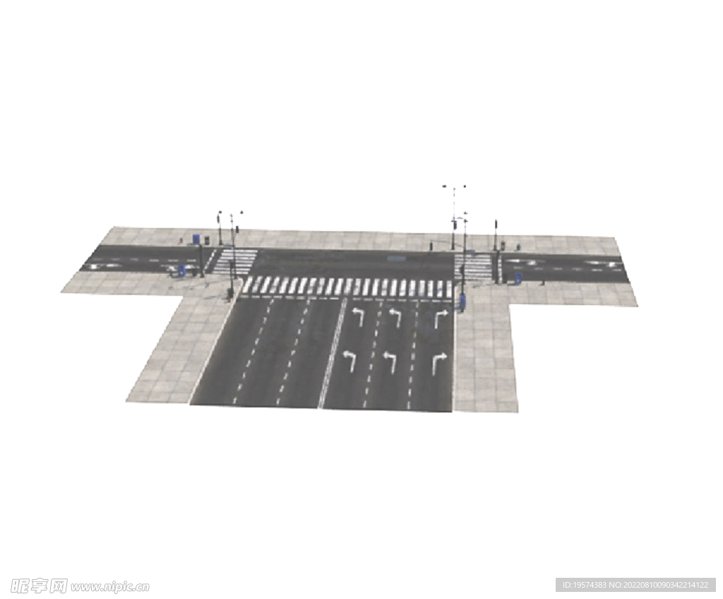 C4D模型马路
