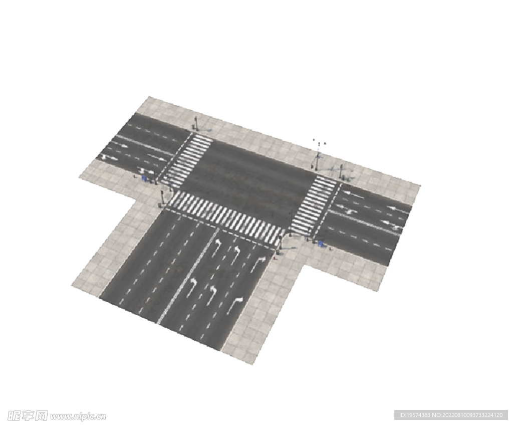 C4D模型马路