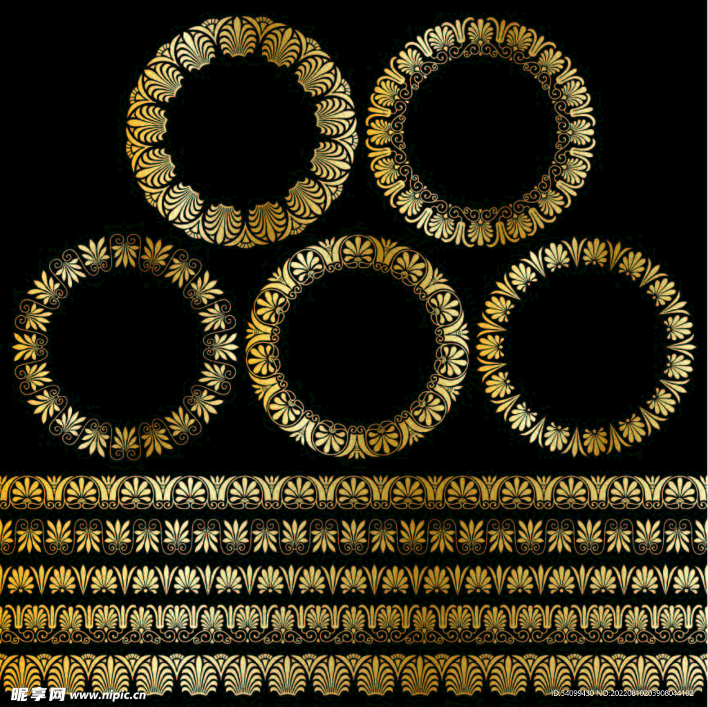 Ai矢量花纹