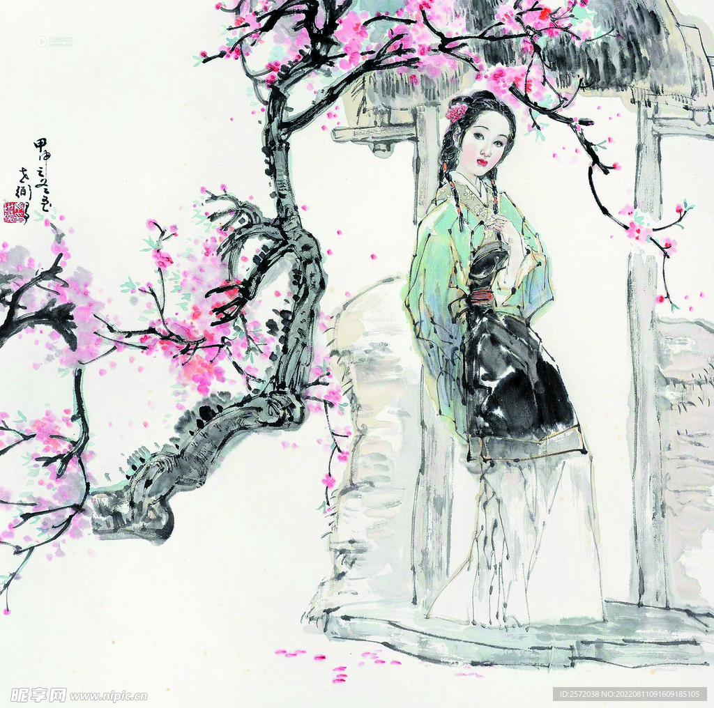 门前桃花香