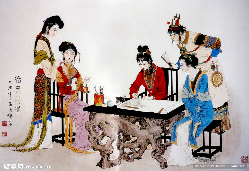 惜春作画