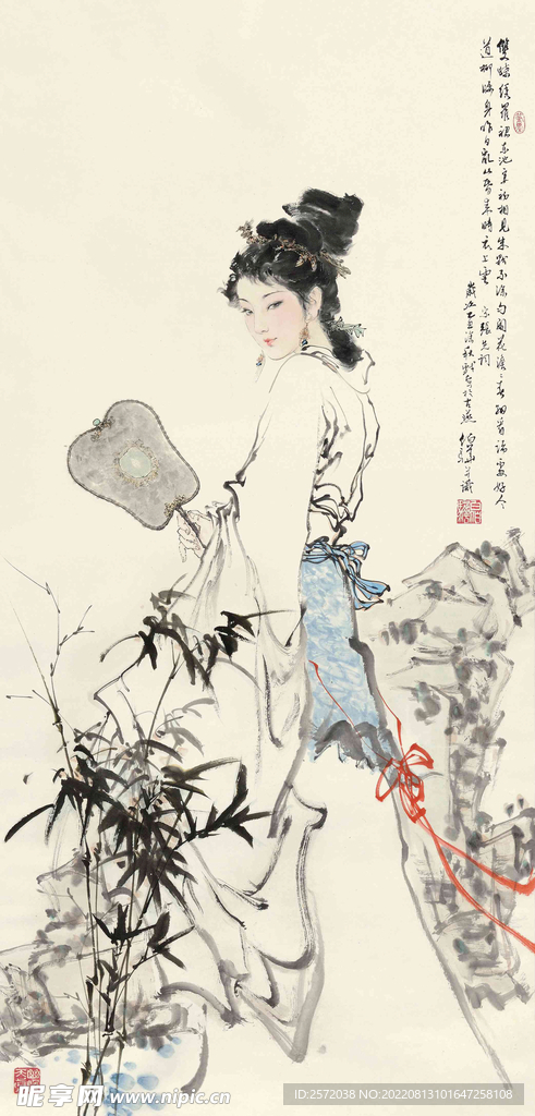 执扇仕女