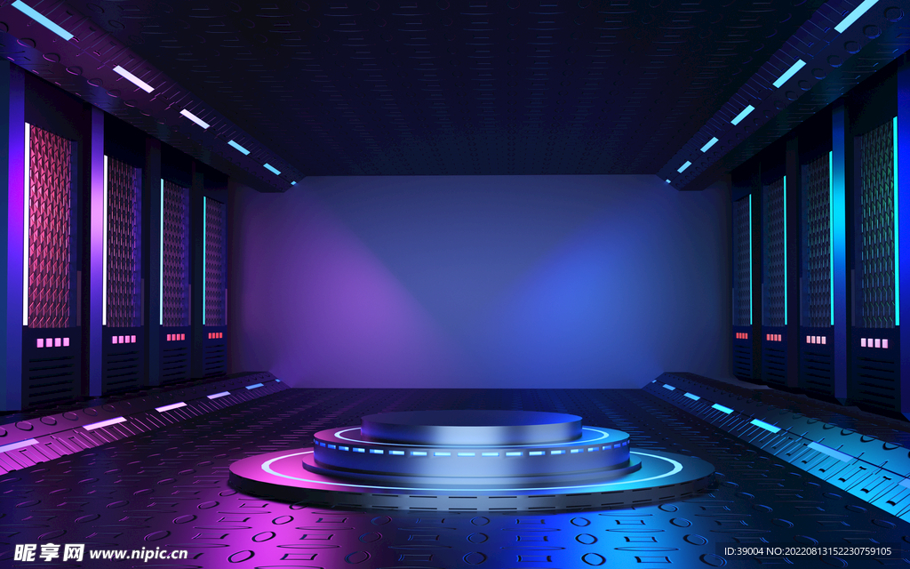 c4d场景     圆形展台