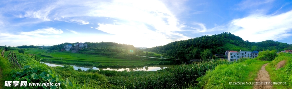 乡村风景小溪河流