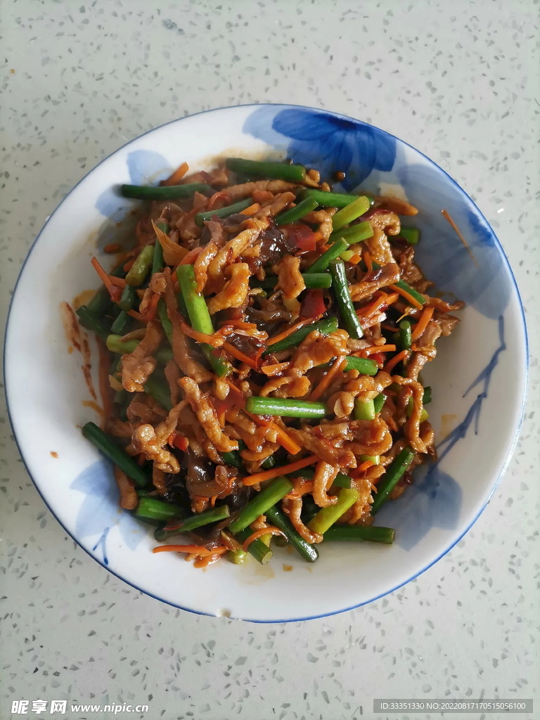 蒜苔肉丝