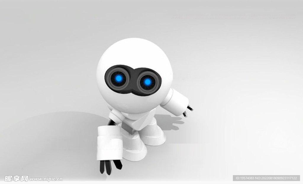 C4D模型可爱呆萌机器人