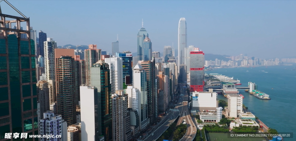 高清航拍鸟瞰城市建筑风光组合