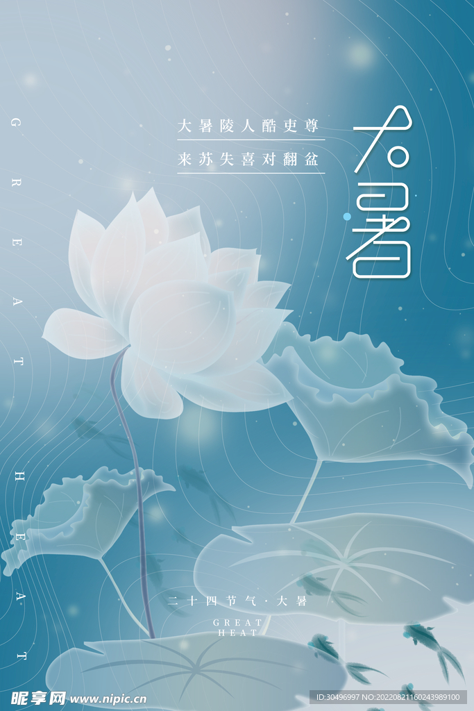 二十四节气大暑海报
