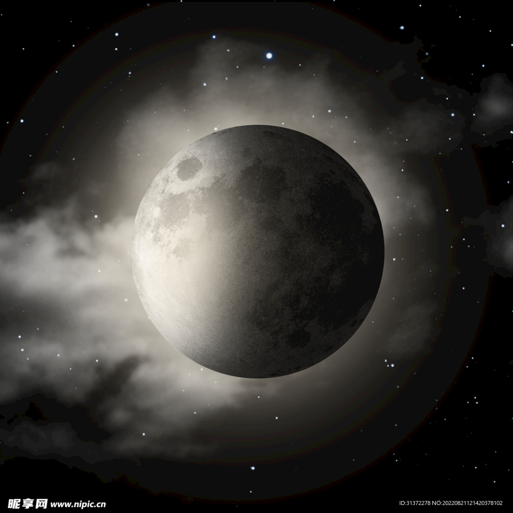  月亮合成海报