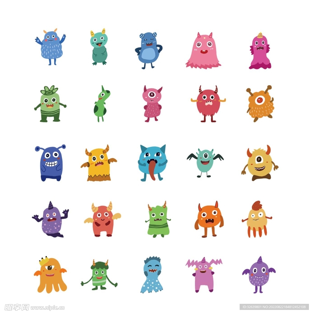 可爱卡通小怪兽图标