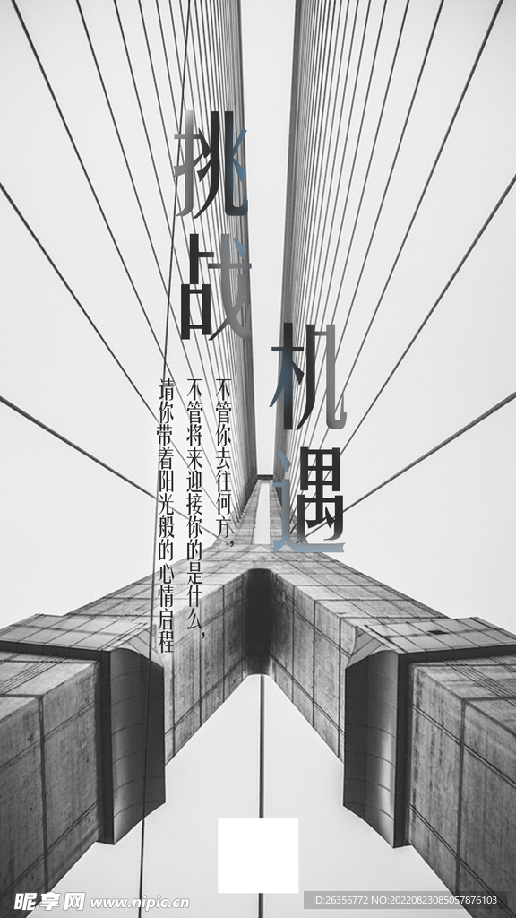 挑战与机遇励志海报