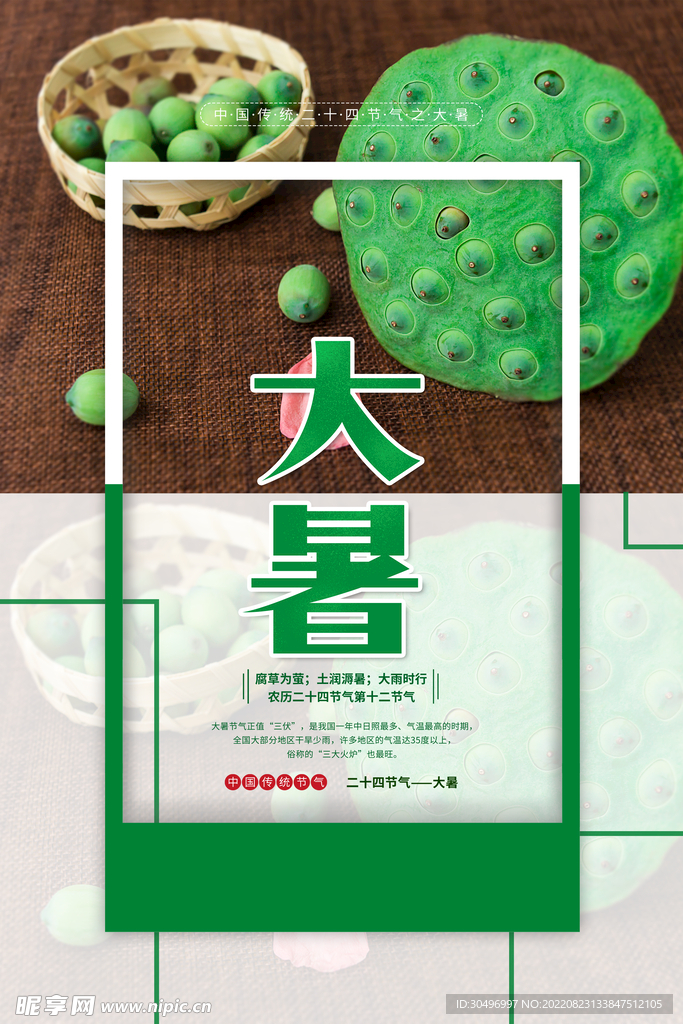 二十四节气大暑海报
