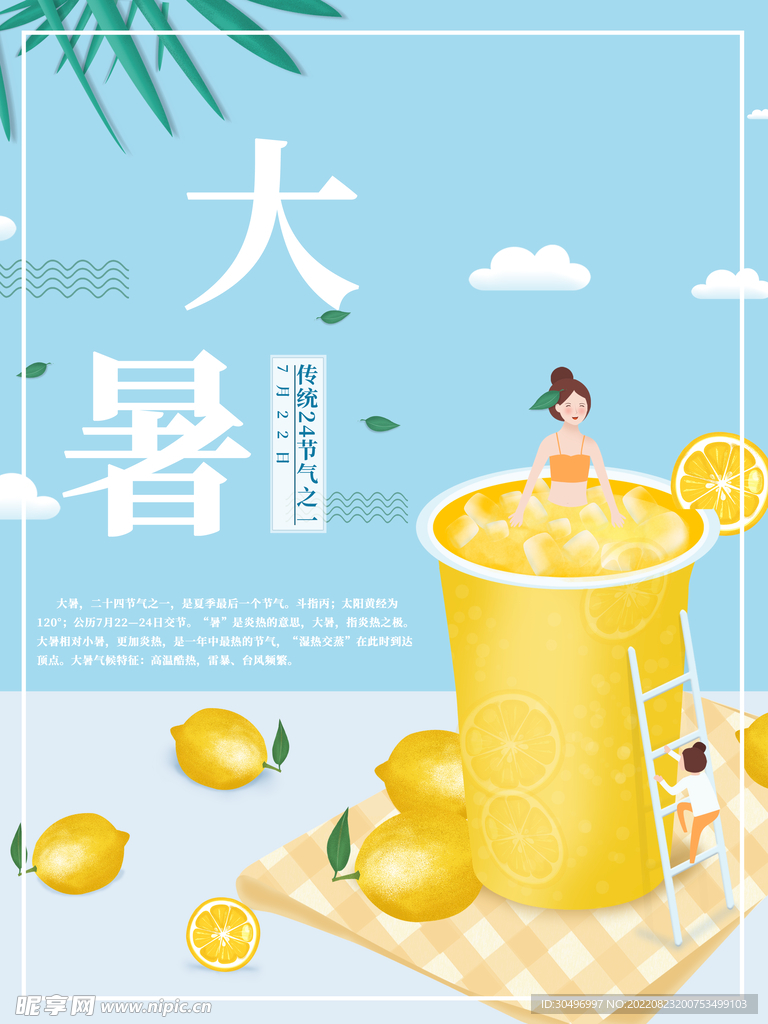 二十四节气大暑海报