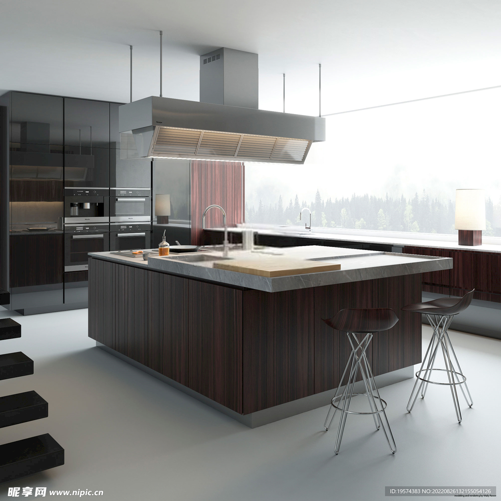 C4D模型厨房
