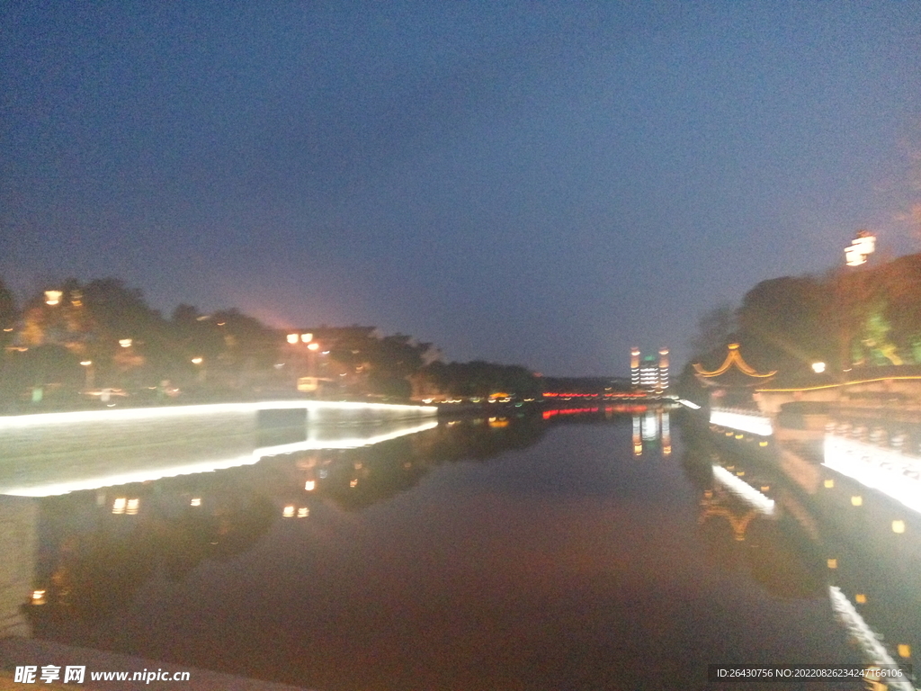 江南水乡夜景 苏州夜景 