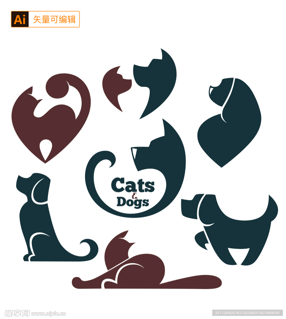 猫狗logo