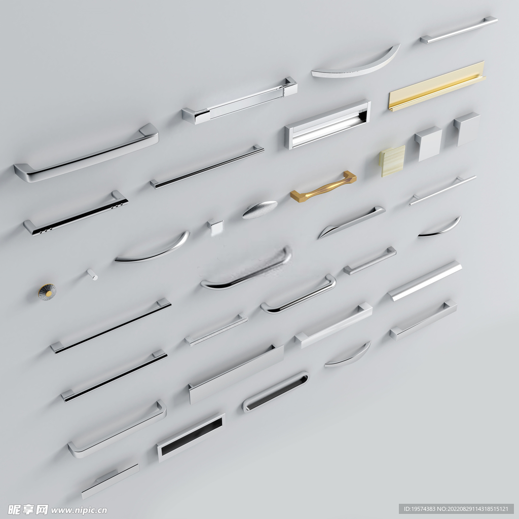 C4D模型 门把手