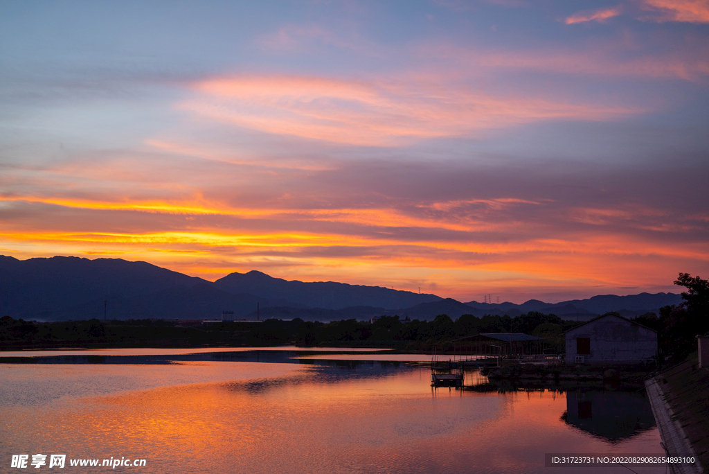 晚霞 夕阳 