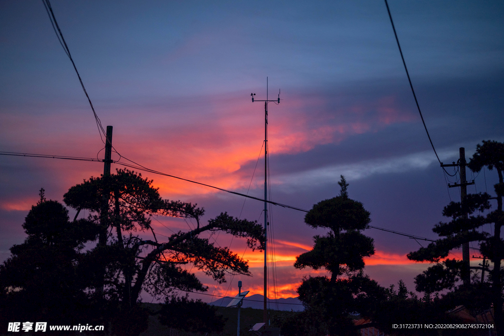  晚霞 夕阳 