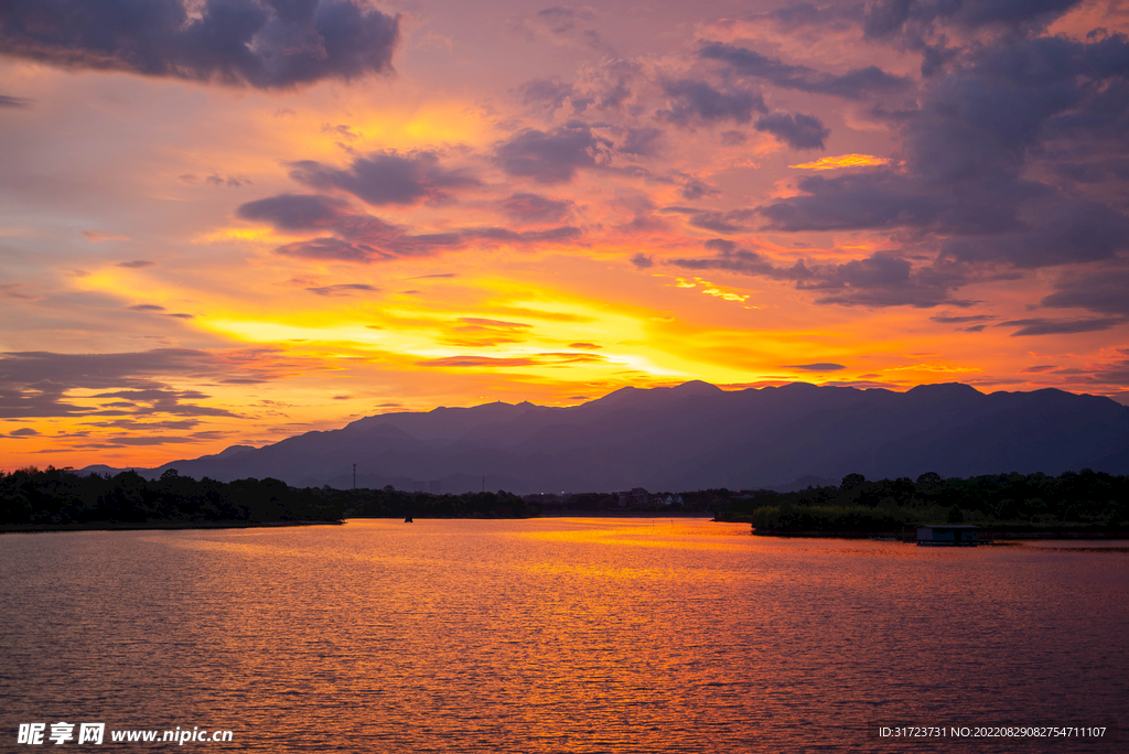 晚霞 夕阳 