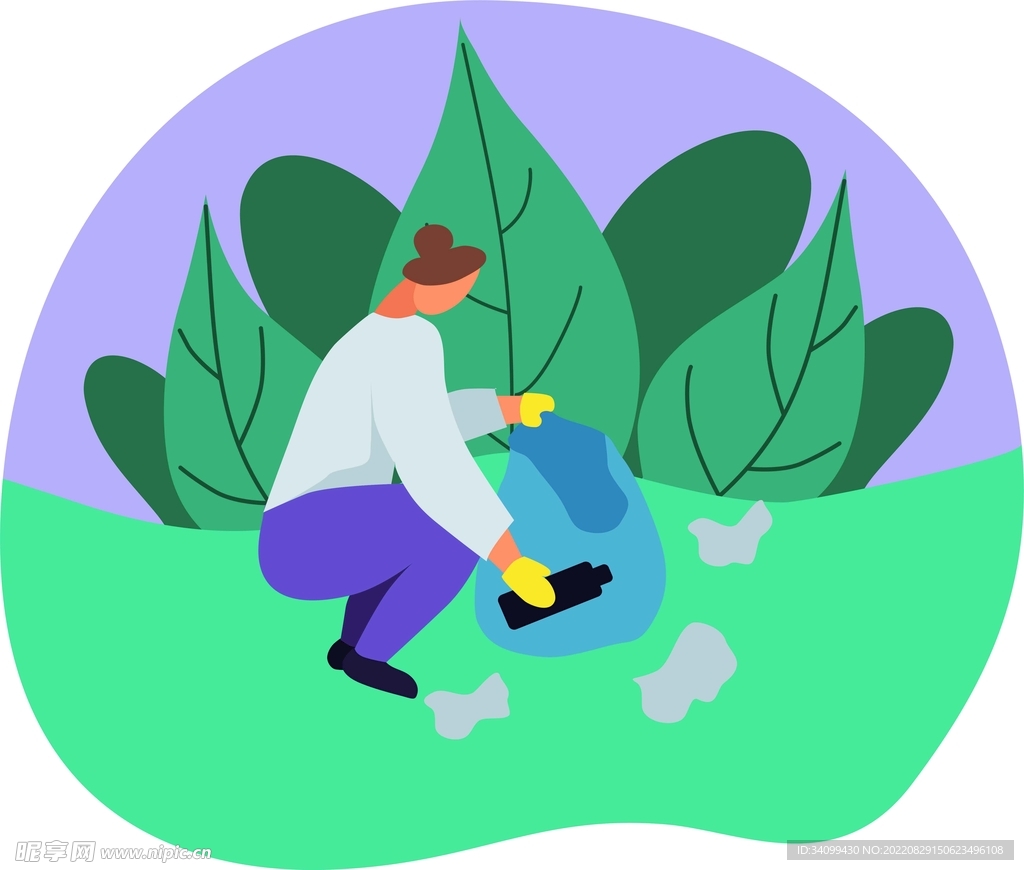 ai矢量清理垃圾图片