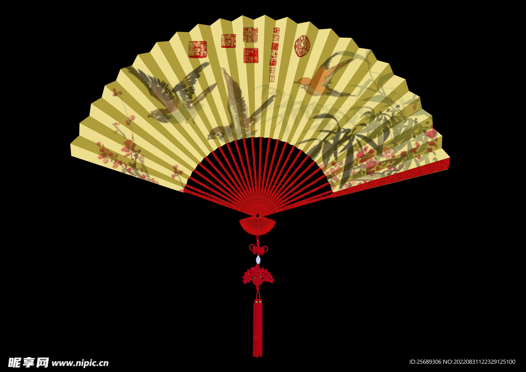 中国传统折扇