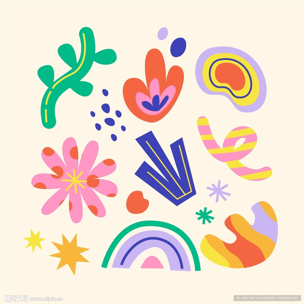 卡通花