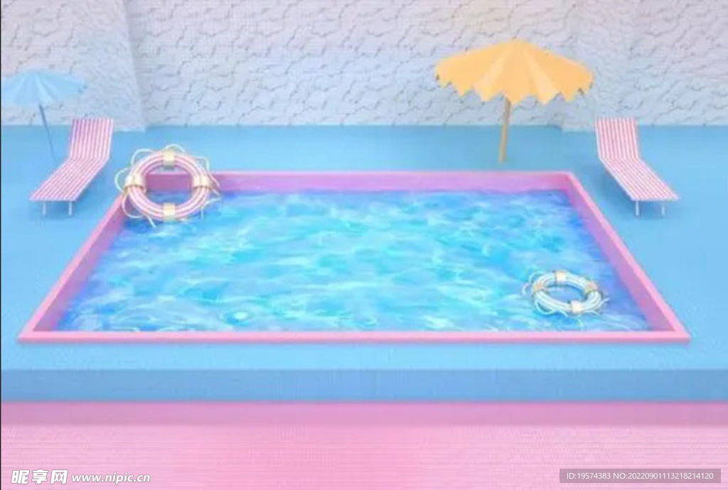 C4D模型游泳池