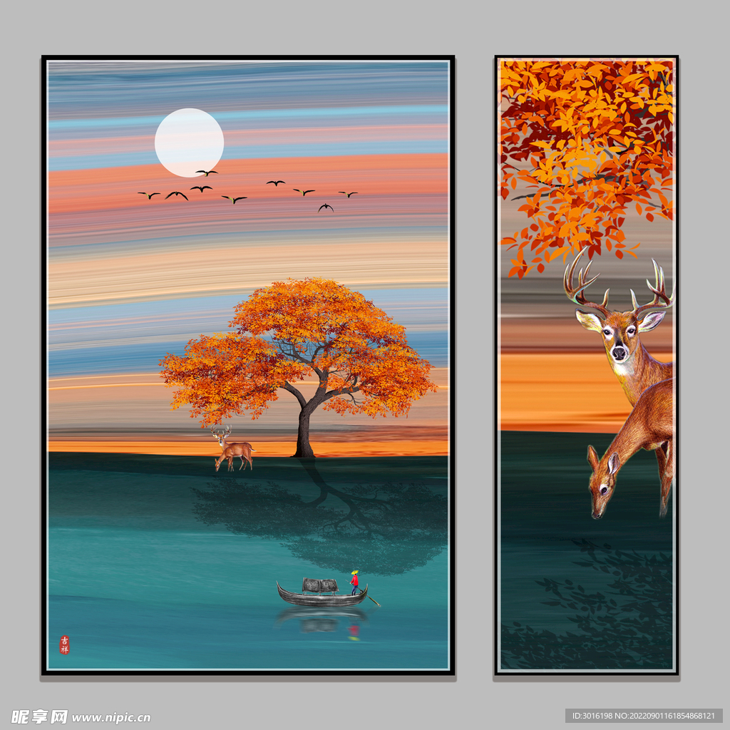 山水油画