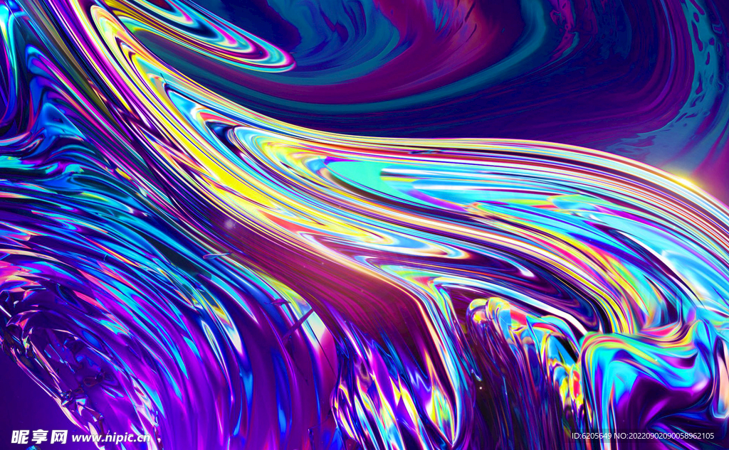 炫彩流体酸性艺术背景