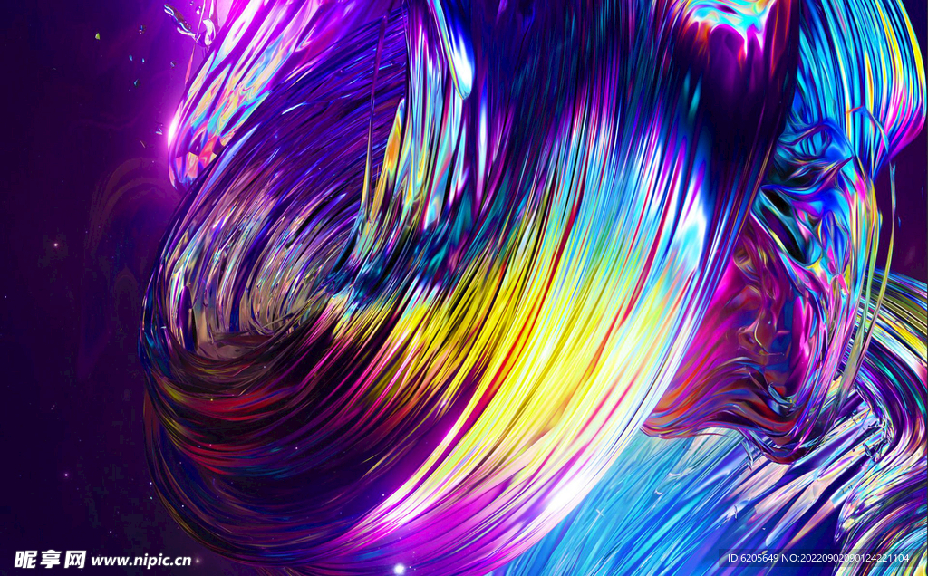 炫彩流体酸性艺术背景