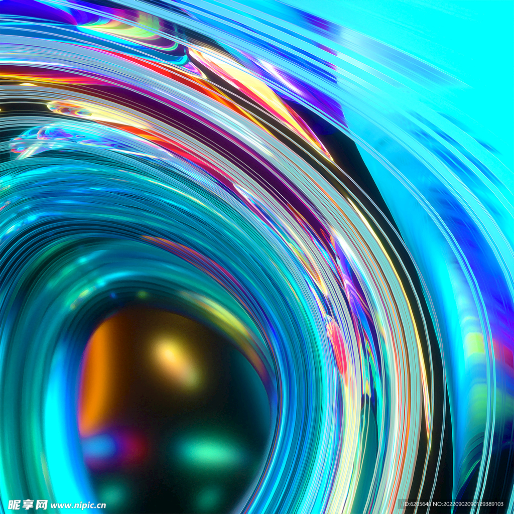 炫彩流体酸性艺术背景