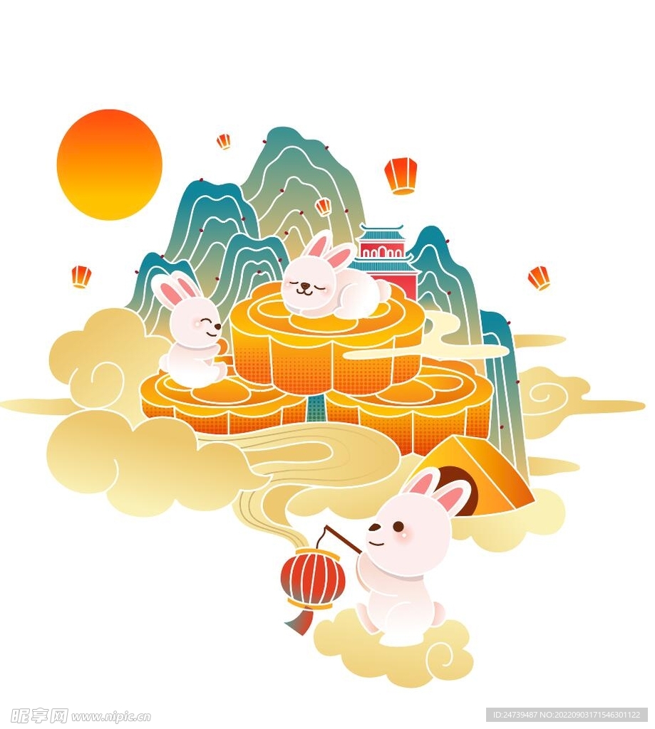 中秋玉兔